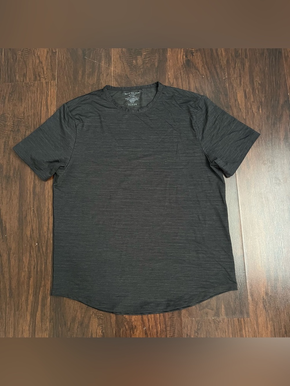 Mack Weldon Airknit X Performance Crew Neck Tee Charcoal Heather XL